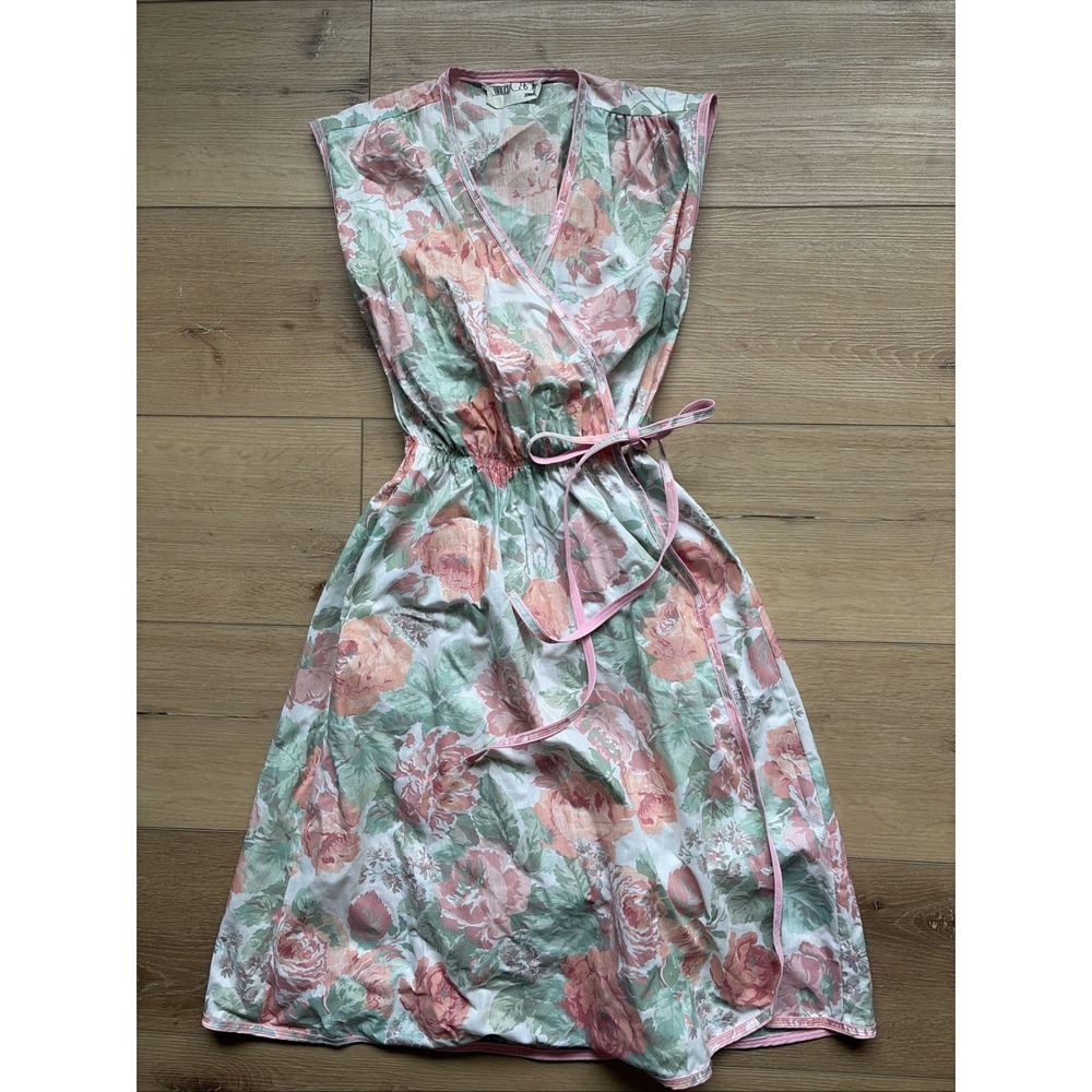 Concept 80s Wrap Dress Womens Floral Vintage Fits Size 4 6 Small Cottage Core